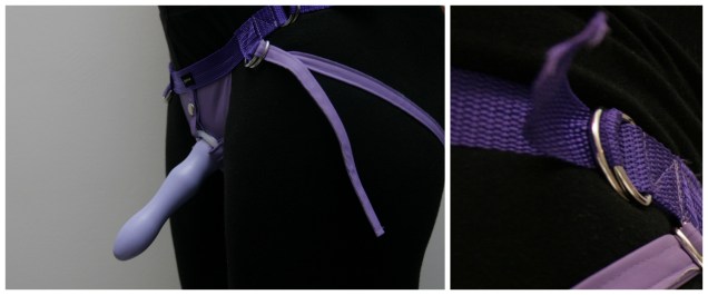 Jalkojen ympäri menevissä remmeissä riittää reilusti säätövaraa, mutta vyötärön ympäri menevä vyö on melko lyhyt. Hieman huonosti suunniteltu siis.